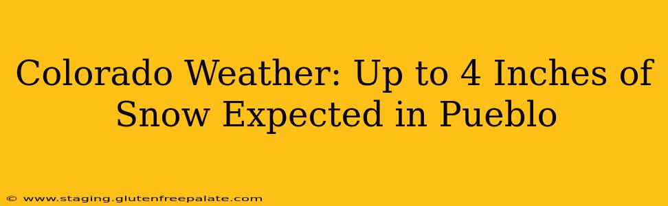 Colorado Weather: Up to 4 Inches of Snow Expected in Pueblo