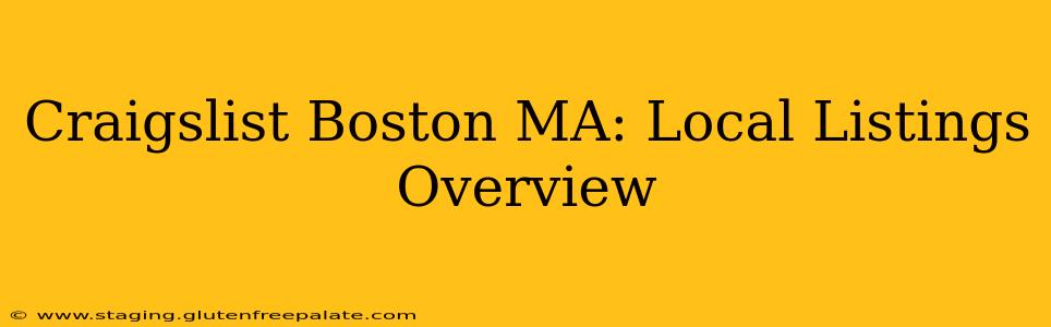 Craigslist Boston MA: Local Listings Overview