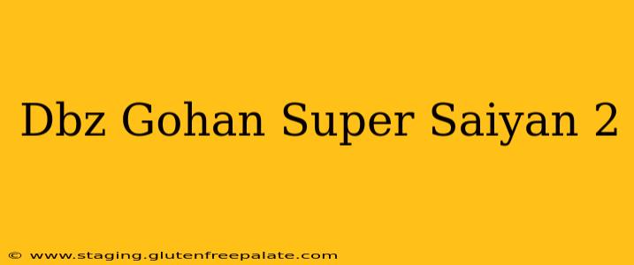 Dbz Gohan Super Saiyan 2
