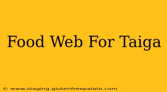 Food Web For Taiga