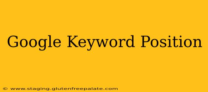 Google Keyword Position