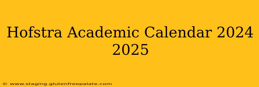 Hofstra Academic Calendar 2024 2025