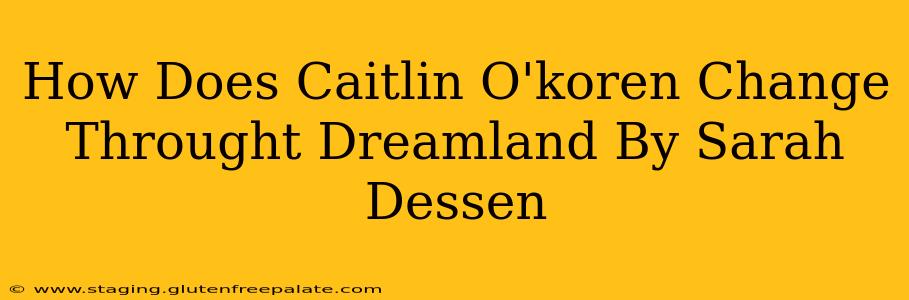 How Does Caitlin O'koren Change Throught Dreamland By Sarah Dessen
