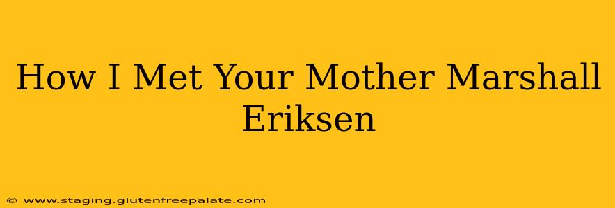 How I Met Your Mother Marshall Eriksen