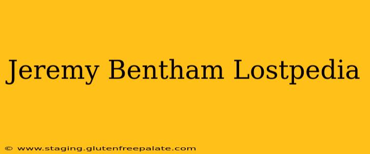 Jeremy Bentham Lostpedia