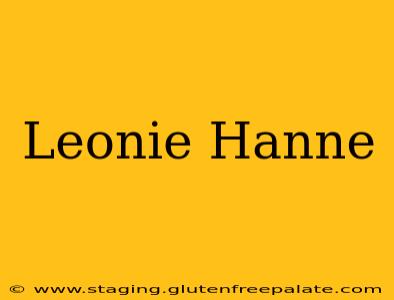 Leonie Hanne