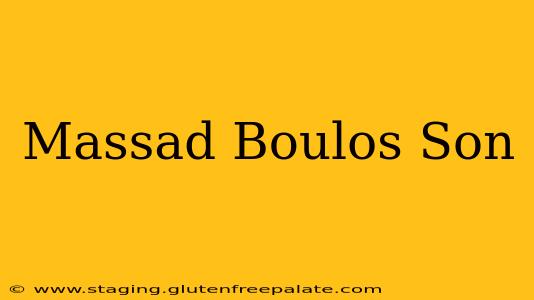 Massad Boulos Son