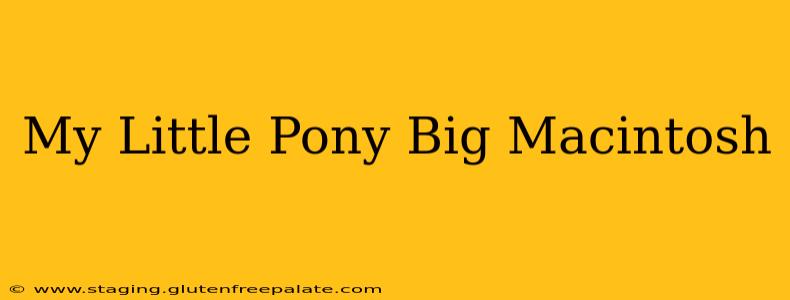 My Little Pony Big Macintosh