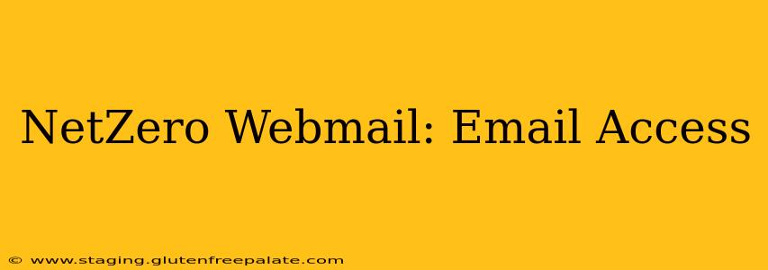 NetZero Webmail: Email Access