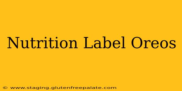 Nutrition Label Oreos