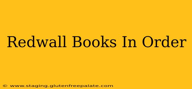 Redwall Books In Order