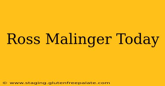 Ross Malinger Today