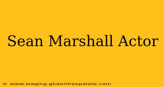 Sean Marshall Actor