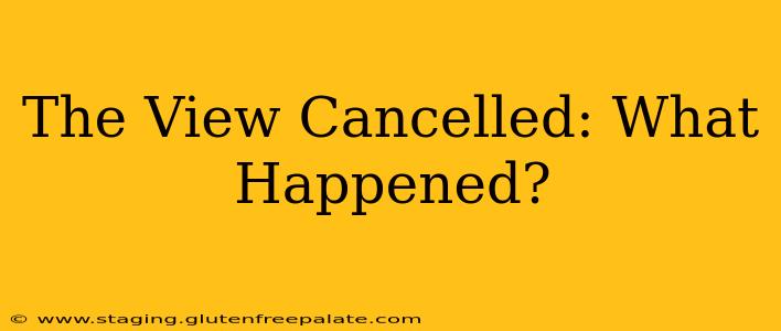 The View Cancelled: What Happened?