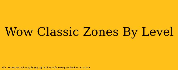 Wow Classic Zones By Level
