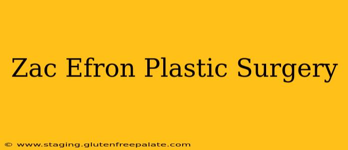 Zac Efron Plastic Surgery